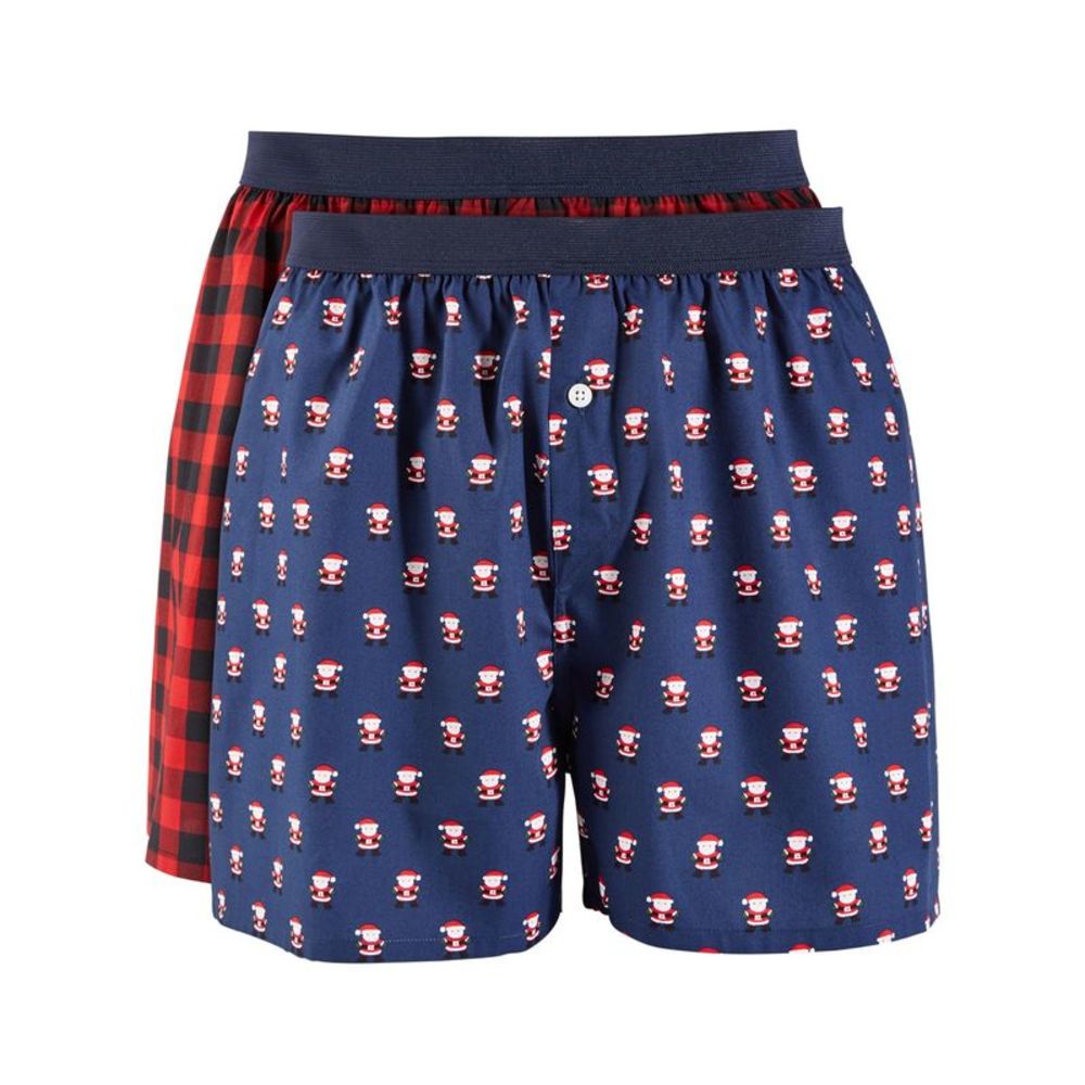 CLUBROOM Intimates 2 Pack Navy Holiday Boxers Underwear XXL